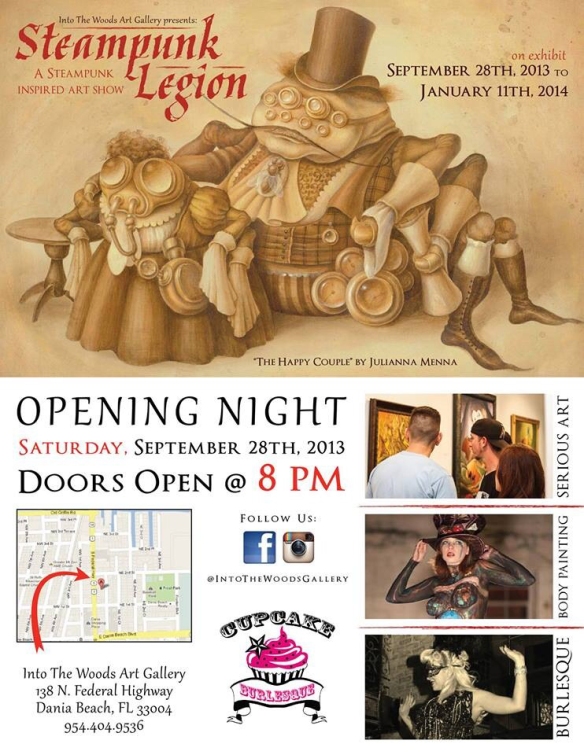 The Steampunk Legion Art Show at The Into The Woods Art Gallery and Body Art Studio
